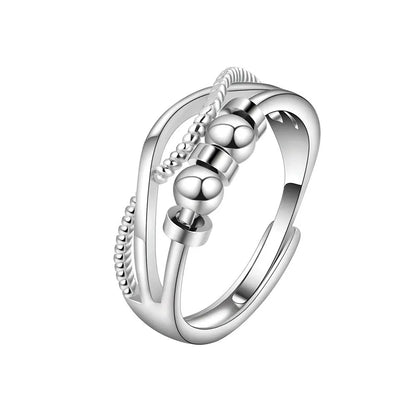 SMJEL Anti Stress Anxiety Ring Fidget Spinner Rings Adjustable for Women Rotating Freely Spinning Accessories Jewelry Gifts - ZOOMNSTORE