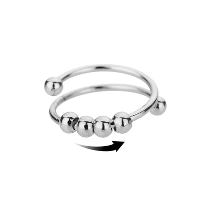 Anti Stress Anxiety Fidget Rings for Women Stainless Steel Sunflower Sun Star Spinner Ring Christmas Jewelry Gifts Dropshipping - ZOOMNSTORE