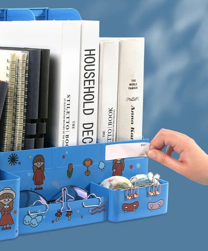 File Storage Box - Multi-Layer Shelf Desktop Organizer With Colorful File Rack - ZOOMNSTORE
