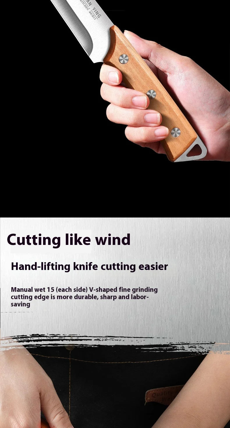 Professional Stainless Steel Fillet Knife - Forged Boning  Fish Slicing Knife with Wooden Handle - ZOOMNSTORE