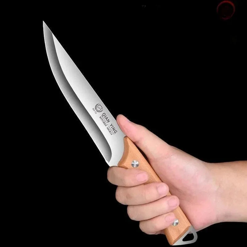 Professional Stainless Steel Fillet Knife - Forged Boning  Fish Slicing Knife with Wooden Handle - ZOOMNSTORE
