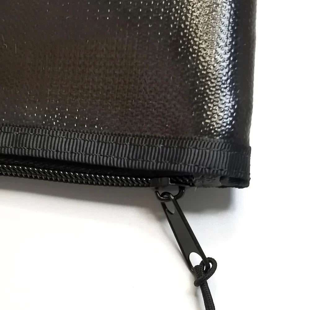 Fireproof Document Bag - Waterproof Cash Pouch With Zipper Safety Storage - ZOOMNSTORE