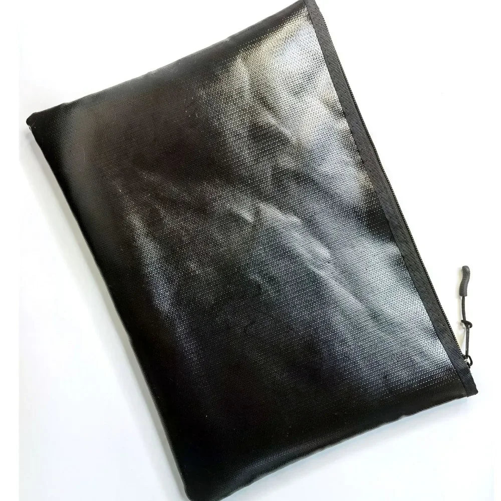 Fireproof Document Bag - Waterproof Cash Pouch With Zipper Safety Storage - ZOOMNSTORE