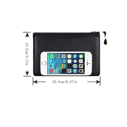 Fireproof Document Bag - Waterproof Cash Pouch With Zipper Safety Storage - ZOOMNSTORE