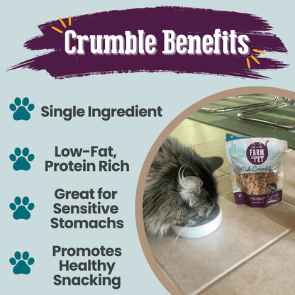 Fish Crumbles for Cats | All-Natural Fish Cat Treats - ZOOMNSTORE