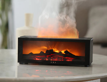 Air Humidifier Essential Oil Diffuser Flame Aroma Humidifier Home Room Fragrance Diffuser with Night Light Aromatherapy Diffuser - ZOOMNSTORE