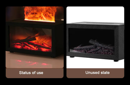 Flame Aroma Diffuser – Essential Oil Fireplace Humidifier with 7 Color Mood Light - ZOOMNSTORE