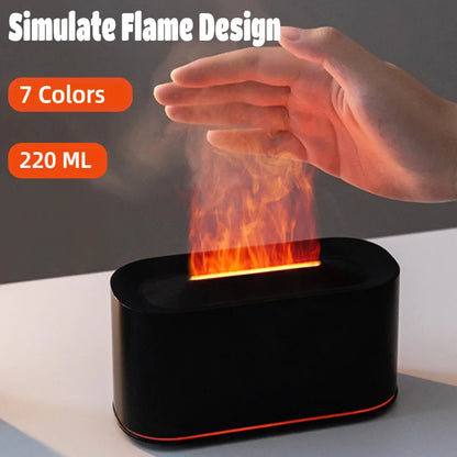 Flame Aroma Humidifier - Essential Oil Diffuser With 7 Colorful Flame Mist - ZOOMNSTORE