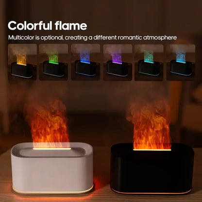 Flame Aroma Humidifier - Essential Oil Diffuser With 7 Colorful Flame Mist - ZOOMNSTORE