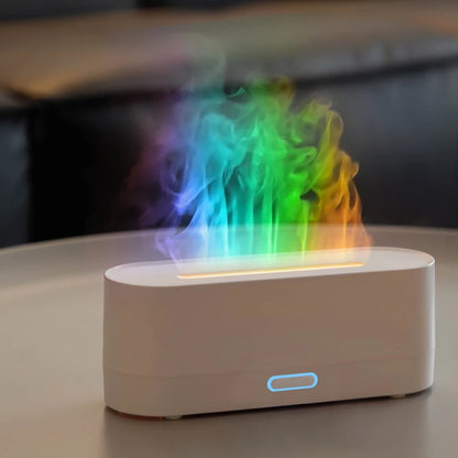 Flame Aroma Humidifier - Essential Oil Diffuser With 7 Colorful Flame Mist - ZOOMNSTORE