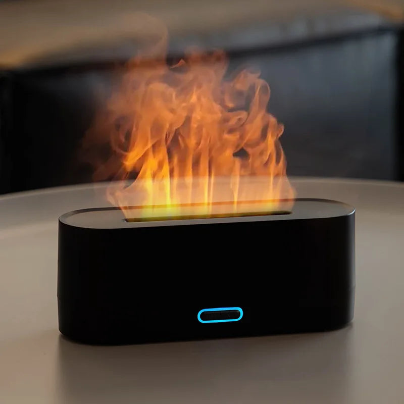 Flame Aroma Humidifier - Essential Oil Diffuser With 7 Colorful Flame Mist - ZOOMNSTORE