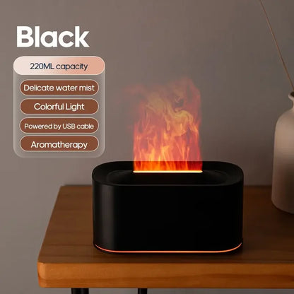Flame Aroma Humidifier - Essential Oil Diffuser With 7 Colorful Flame Mist - ZOOMNSTORE