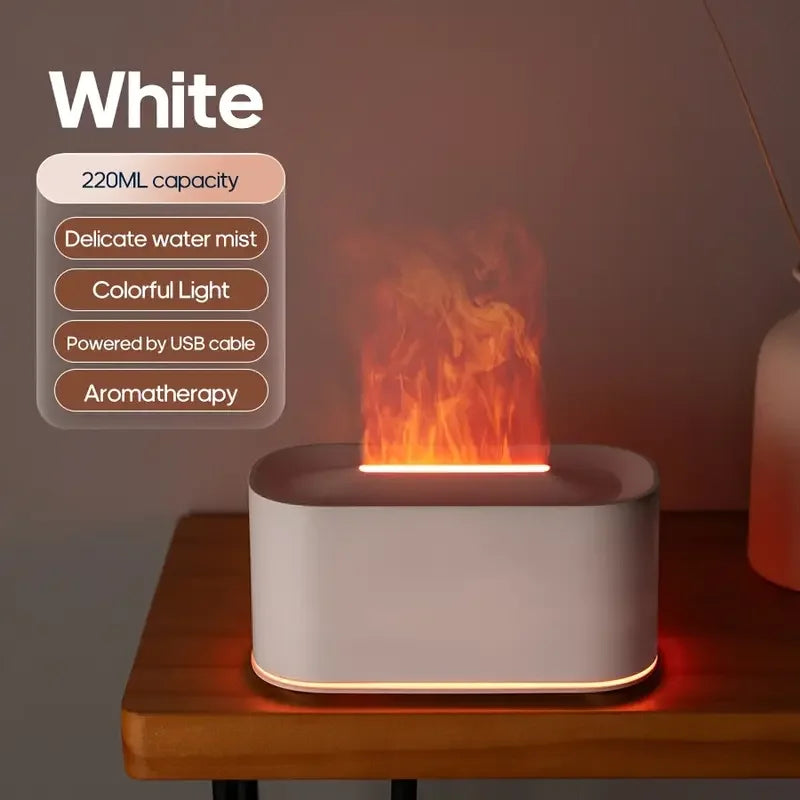 Flame Aroma Humidifier - Essential Oil Diffuser With 7 Colorful Flame Mist - ZOOMNSTORE