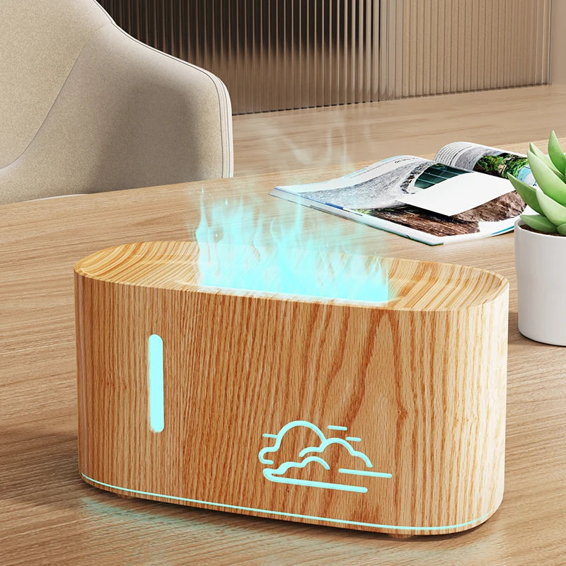 Flame Aroma Humidifier - Essential Oil Diffuser With 7 Colorful Flame Mist - ZOOMNSTORE