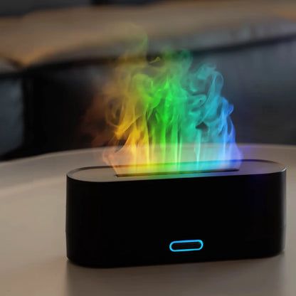 Flame Aroma Humidifier - Essential Oil Diffuser With 7 Colorful Flame Mist - ZOOMNSTORE