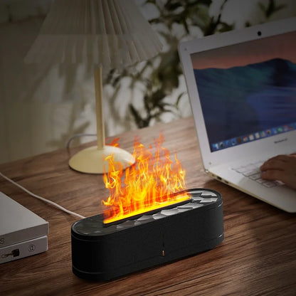 Flame Aroma Humidifier - Essential Oil Diffuser With 7 Colorful Flame Mist - ZOOMNSTORE