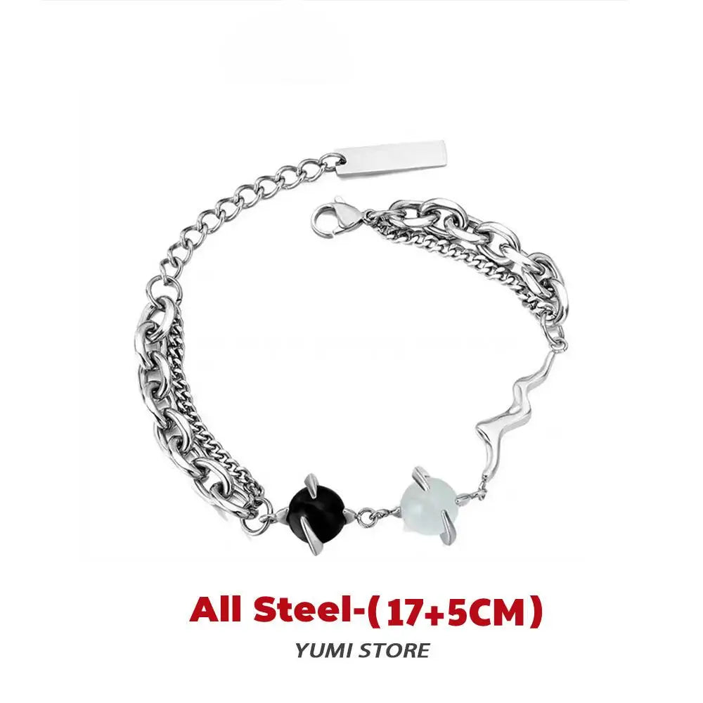 Retro Flame Cross Bracelet - Unisex Hip Hop Titanium Steel Jewelry - ZOOMNSTORE