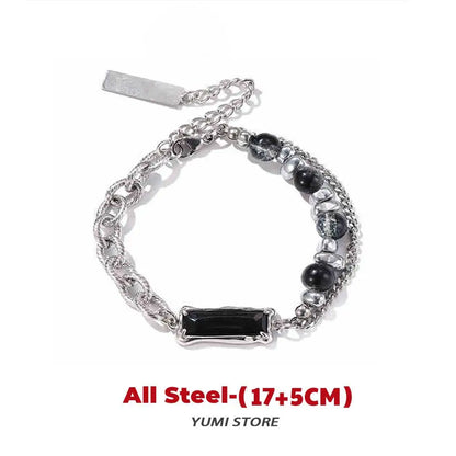 Retro Flame Cross Bracelet - Unisex Hip Hop Titanium Steel Jewelry - ZOOMNSTORE