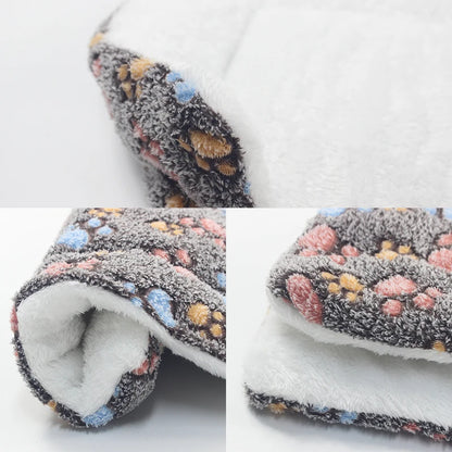 Flannel Dog Bed Mat - Thickened Soft Pet Sleeping Mat for Winter Warmth - ZOOMNSTORE