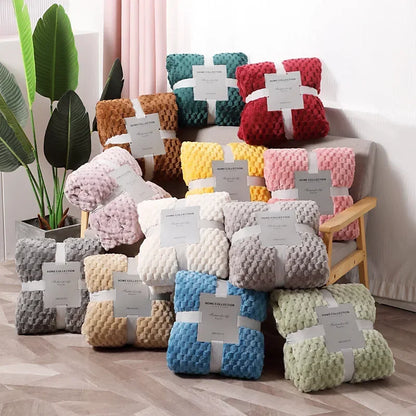 Ultra Soft Flannel Fleece Blanket - Large Warm Throw for Sofa or Bed Gray - ZOOMNSTORE