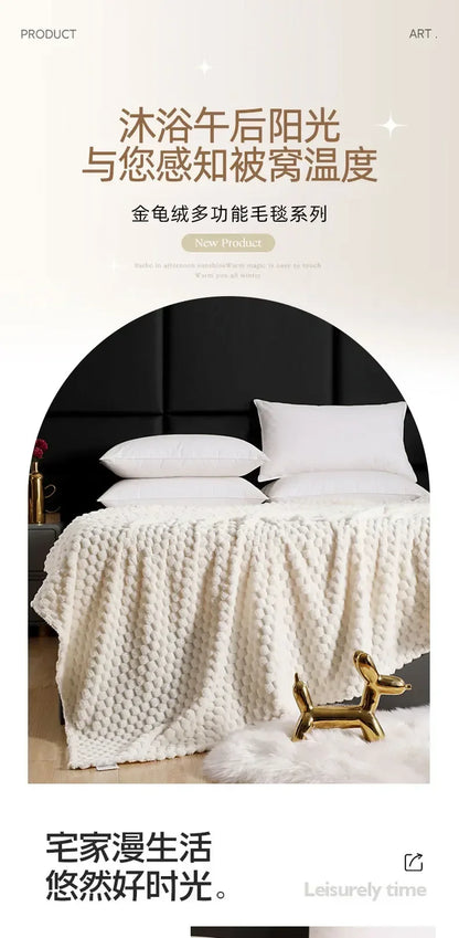 Ultra Soft Flannel Fleece Blanket - Large Warm Throw for Sofa or Bed Gray - ZOOMNSTORE