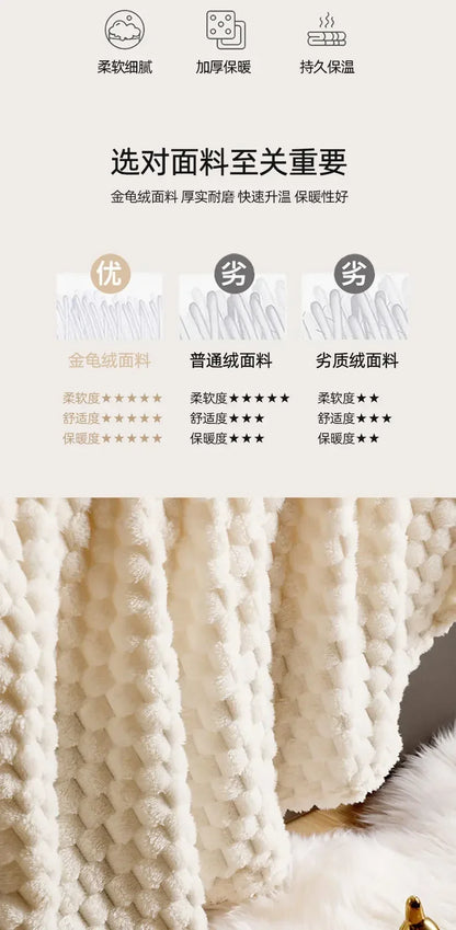 Ultra Soft Flannel Fleece Blanket - Large Warm Throw for Sofa or Bed Gray - ZOOMNSTORE