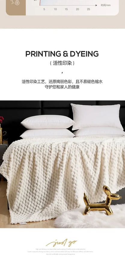 Ultra Soft Flannel Fleece Blanket - Large Warm Throw for Sofa or Bed Gray - ZOOMNSTORE