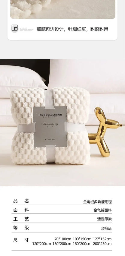 Ultra Soft Flannel Fleece Blanket - Large Warm Throw for Sofa or Bed Gray - ZOOMNSTORE