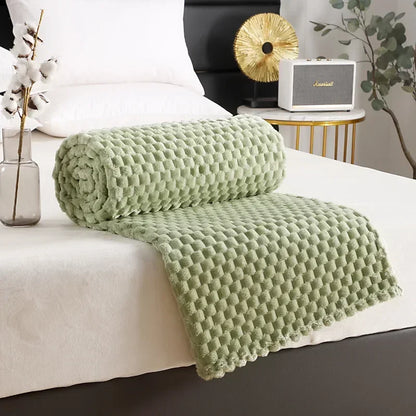 Ultra Soft Flannel Fleece Blanket - Large Warm Throw for Sofa or Bed Gray - ZOOMNSTORE