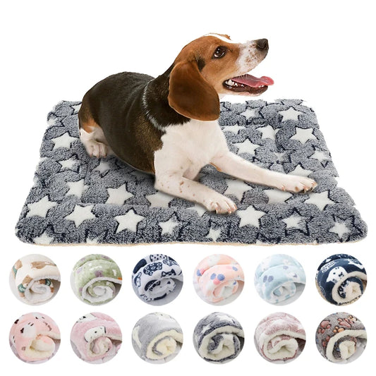 Flannel Pet Bed - Cozy Dog Cat Sleeping Mat  Cushion for All Sizes - ZOOMNSTORE