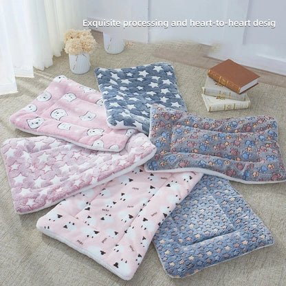 Flannel Pet Bed - Cozy Dog Cat Sleeping Mat  Cushion for All Sizes - ZOOMNSTORE