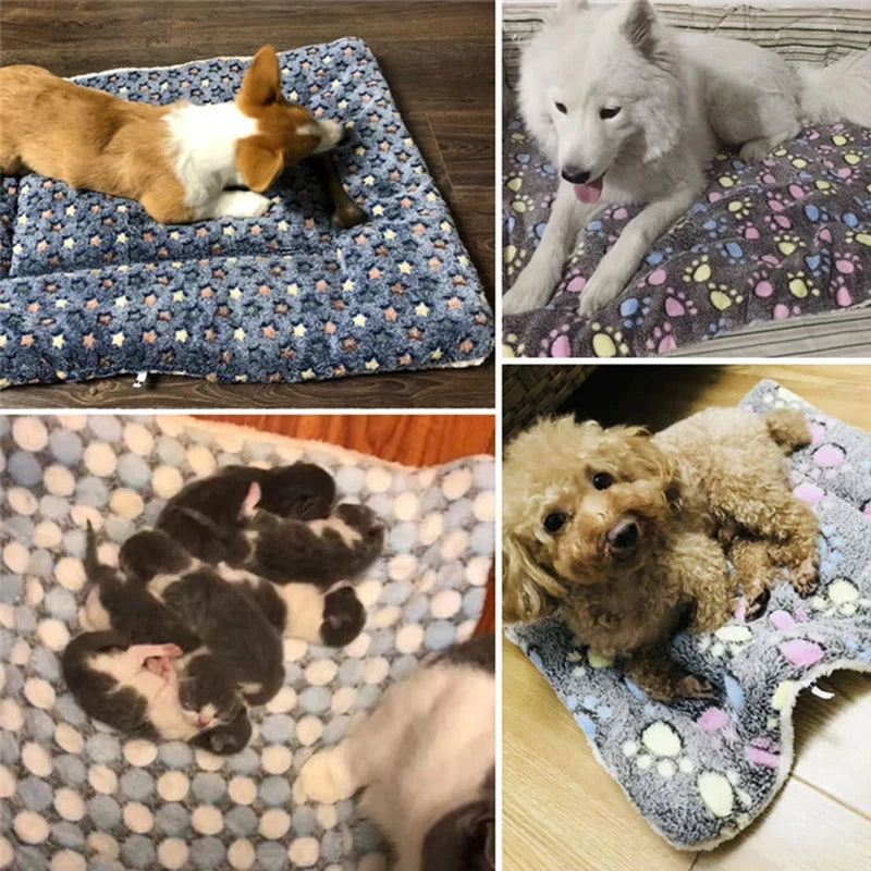 Flannel Pet Bed - Cozy Dog Cat Sleeping Mat  Cushion for All Sizes - ZOOMNSTORE