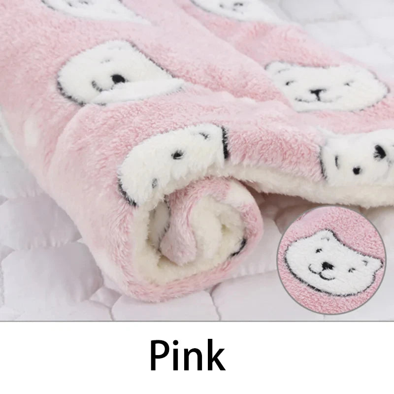 Flannel Pet Bed - Cozy Dog Cat Sleeping Mat  Cushion for All Sizes - ZOOMNSTORE