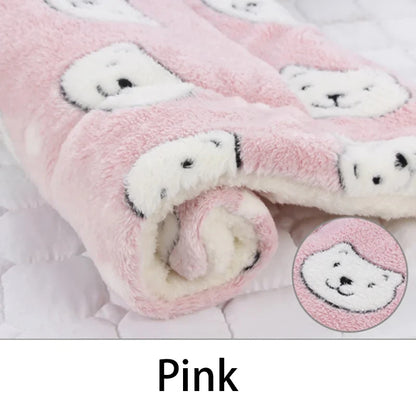 Flannel Pet Bed - Cozy Dog Cat Sleeping Mat  Cushion for All Sizes - ZOOMNSTORE