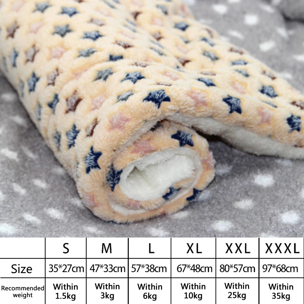 Flannel Pet Mat - Thick Dog Bed  Cat Blanket for Small  Large Pets - ZOOMNSTORE