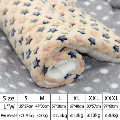 Flannel Pet Mat - Thick Dog Bed  Cat Blanket for Small  Large Pets - ZOOMNSTORE