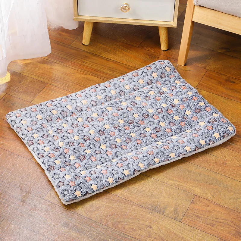 Flannel Pet Mat - Thick Dog Bed  Cat Blanket for Small  Large Pets - ZOOMNSTORE