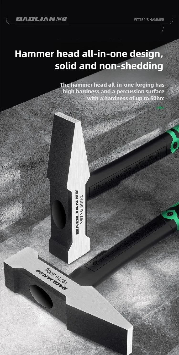 Flat Head Duckbill Hammer Set - 200g  500g Plastic Coated Fitter Hammers - ZOOMNSTORE