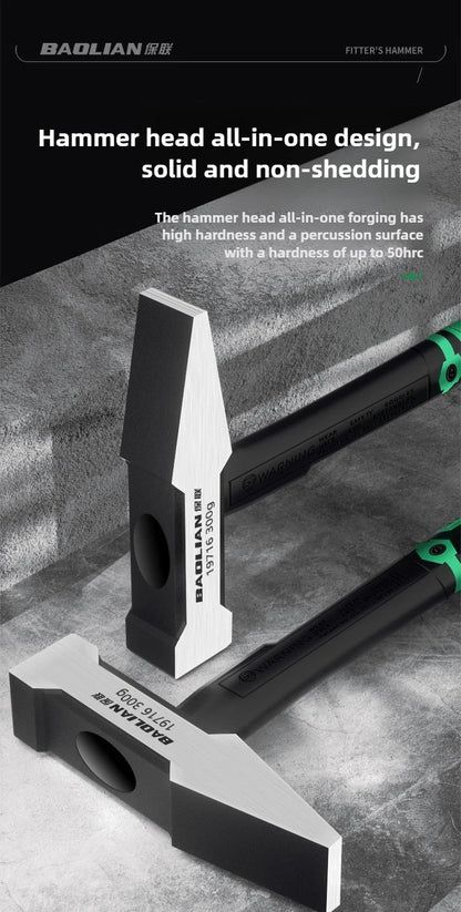 Flat Head Duckbill Hammer Set - 200g  500g Plastic Coated Fitter Hammers - ZOOMNSTORE