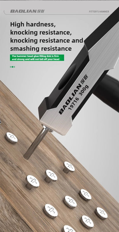 Flat Head Duckbill Hammer Set - 200g  500g Plastic Coated Fitter Hammers - ZOOMNSTORE