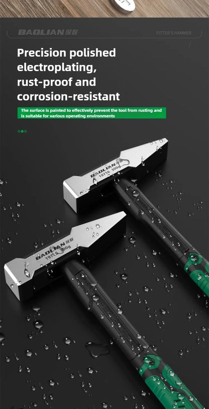 Flat Head Duckbill Hammer Set - 200g  500g Plastic Coated Fitter Hammers - ZOOMNSTORE