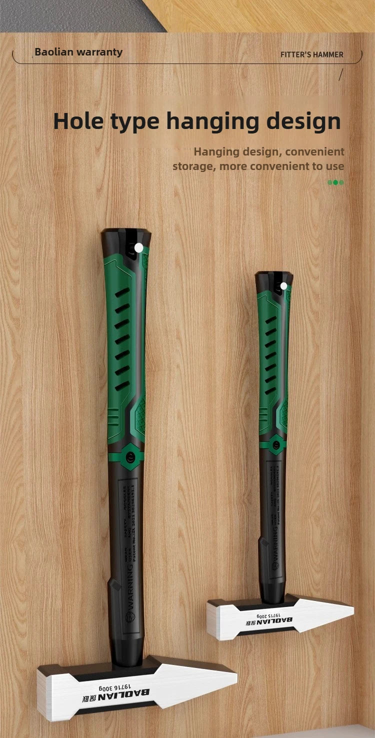 Flat Head Duckbill Hammer Set - 200g  500g Plastic Coated Fitter Hammers - ZOOMNSTORE