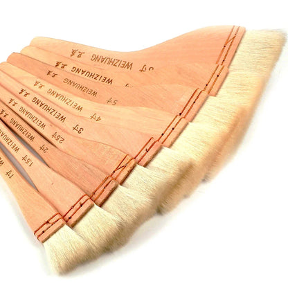 Flat Paddle Paint Brush - Long Handle 1-4 Inch for Oil  Acrylic Painting - ZOOMNSTORE