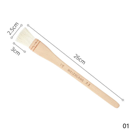 Flat Paddle Paint Brush - Long Handle 1-4 Inch for Oil  Acrylic Painting - ZOOMNSTORE