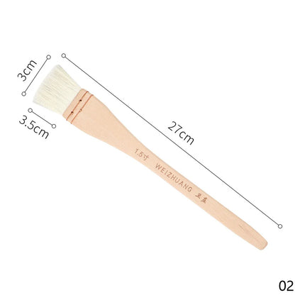 Flat Paddle Paint Brush - Long Handle 1-4 Inch for Oil  Acrylic Painting - ZOOMNSTORE