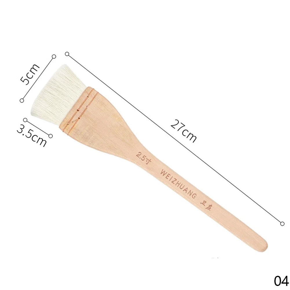 Flat Paddle Paint Brush - Long Handle 1-4 Inch for Oil  Acrylic Painting - ZOOMNSTORE