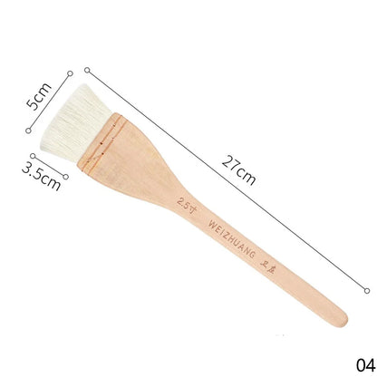 Flat Paddle Paint Brush - Long Handle 1-4 Inch for Oil  Acrylic Painting - ZOOMNSTORE