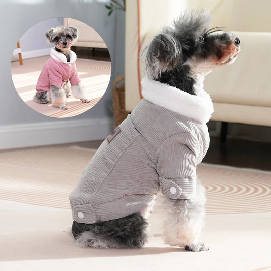 Fleece Dog Jacket - Winter Warm Coat for Small Medium Dogs  Cats - ZOOMNSTORE