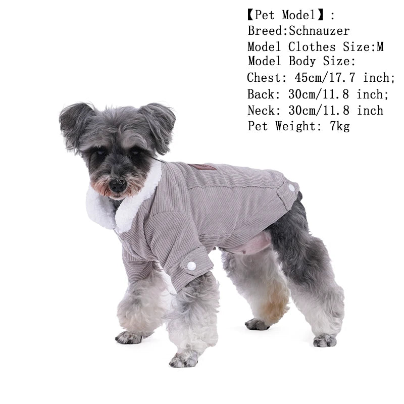 Fleece Dog Jacket - Winter Warm Coat for Small Medium Dogs  Cats - ZOOMNSTORE