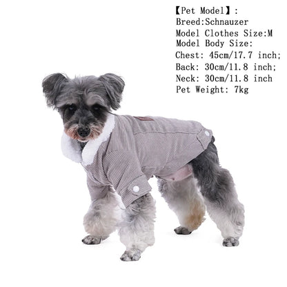 Fleece Dog Jacket - Winter Warm Coat for Small Medium Dogs  Cats - ZOOMNSTORE